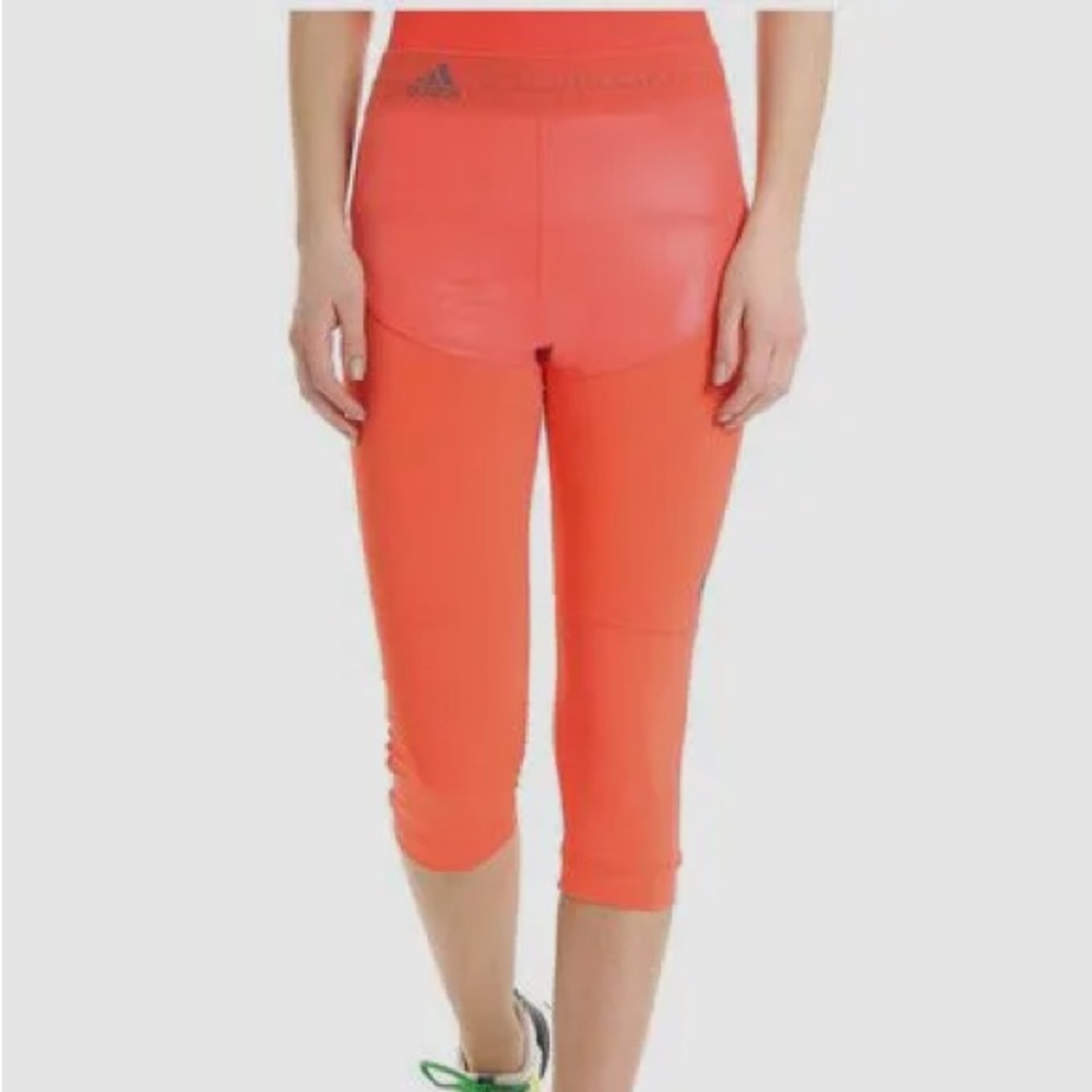Adidas Stella McCartney Orange Cropped Leggings